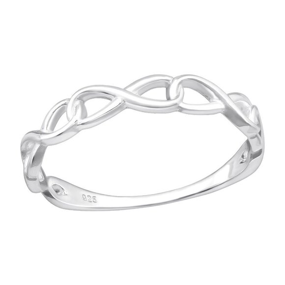 Sterling Silver Dainty Infinity Ring - Picture 1 of 11